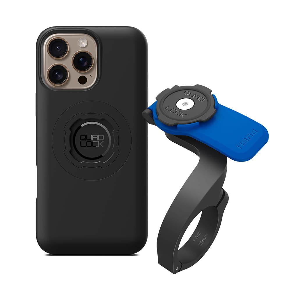 iPhone 16Pro QUAD LOCK ハンドルバー用マウントセット Amazon.com: Quad Lock Out Front Handlebar Bike Phone Mount (V3